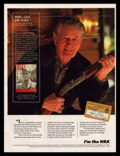 NRA Brig. Gen. Joe Foss Vintage Print Ad 1989 Genuine Wall Art Advertisement