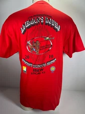Southern California Edison SCE 27th Lineman's Rodeo 2010 Red T-Shirt Men's XL