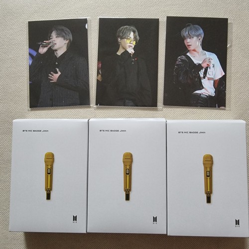 [BTS] BTS HYBE INSIGHT Visitor Only BTS MIC BADGE + PHOTOCARD - Picture 4 of 45