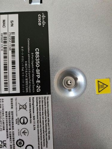 Cisco CBS350-8FP-E-2G switch - no power supply/sans alim - Photo 2/3