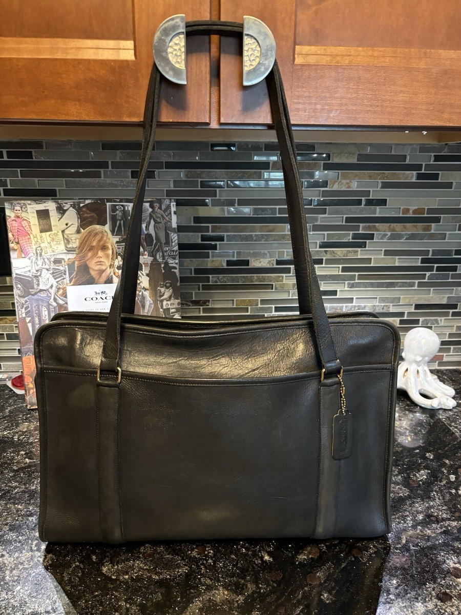 Coach Vintage Shoulder Brief Bag Glovetanned Cowhide Leather Coach Vintage Shoulder Brief Bag Glovetanned Cowhide Leather