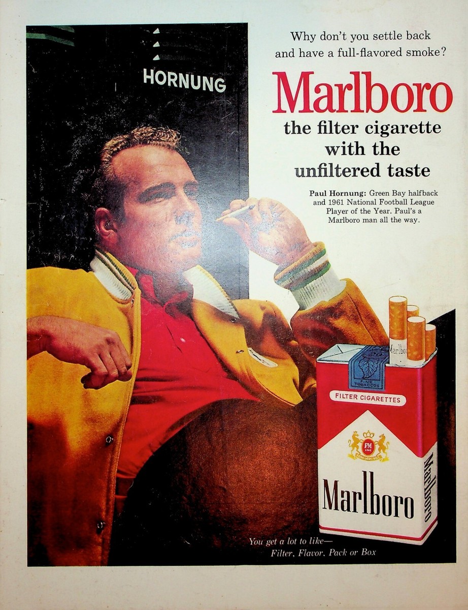 paul cigarettes Original Marlboro Ad: Football; Paul Hormung; Cigarettes