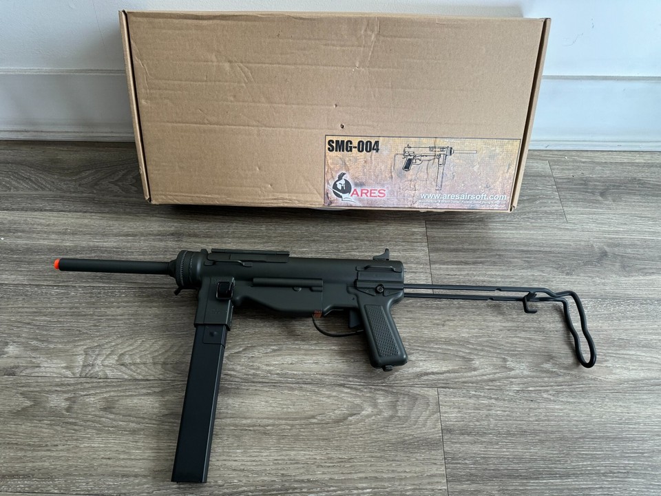 ARES M3 GREASE GUN AIRSOFT SMG004 AEG Very Rare NEW no longer
