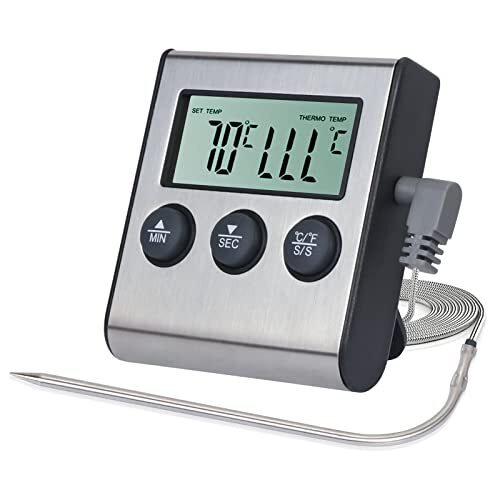 Meat Thermometer Digital Cooking Thermometer With Stainless Steel Long Food Temp-image