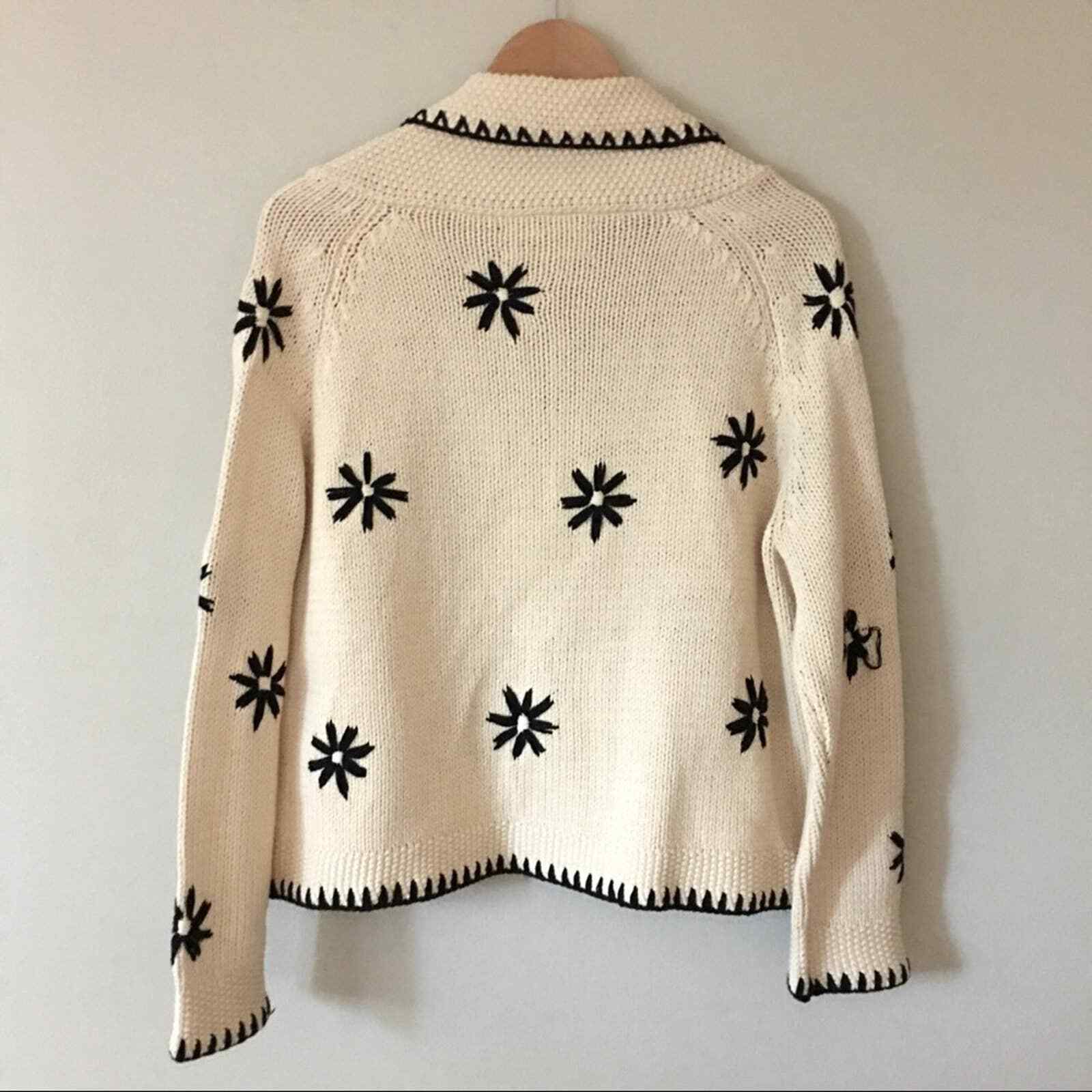 Daisy Floral Lodge Cardigan Cream 