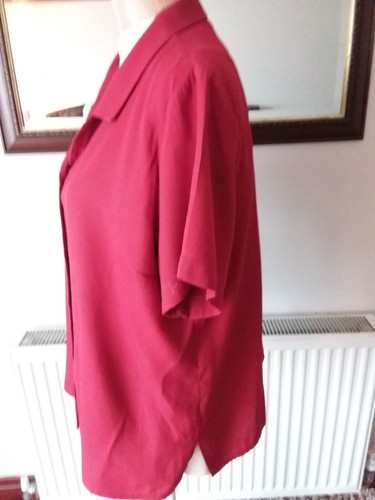 BERKERTEX - WOMENS PAPRIKA RED SHORT SLEEVE TOP - SIZE 20 - Picture 3 of 6
