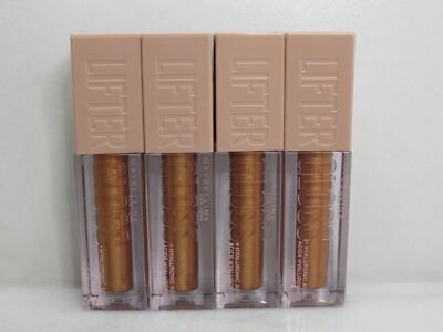 MAYBELLINE LIFTER GLOSS + HYALURONIC ACID 019 GOLD 0.18 OZ - LOT OF 4