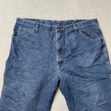 Wrangler Rugged Wear Jeans Mens 42x32 Blue Denim Workwear Relaxed Fit Comfort