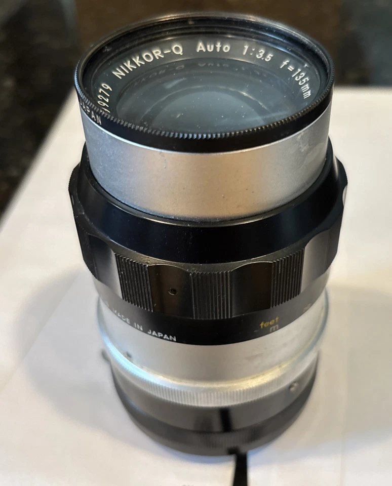 NIKON NIKKOR-Q AUTO 1:3.5 F-135MM LENS NIPPON KOGAKU JAPAN W/ L39 52MM FILTER - Image 2 of 4