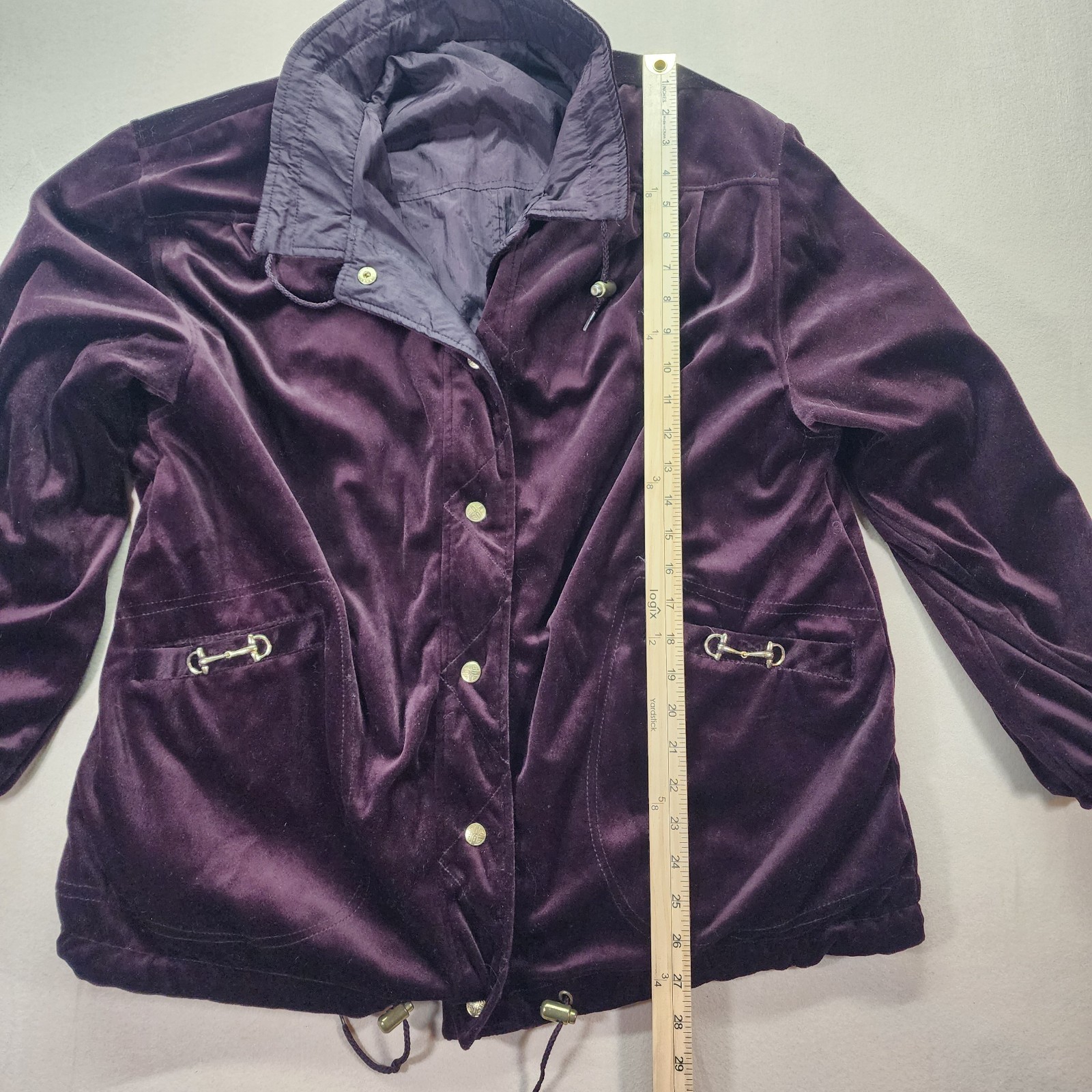 Current Seen Reversible Jacket Velvet Purple Wome… - image 2