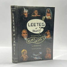 SIGNED Leeteg of Tahiti Masterpieces on Black Velvet Bernard Davis Hardback Book