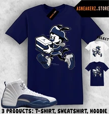Shirt To Match AJ 12 French Blue 2025 Sneaker Matching Sneakerhead Wakko T-Shirt