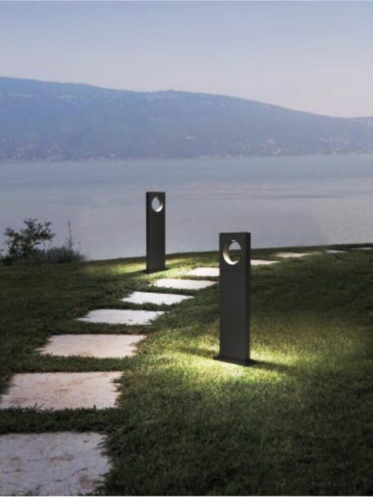 Lampione da terra giardino LED 12W nero