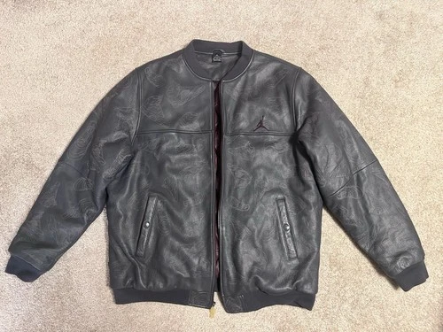 RARE Jordan Brand Limited Edition Laser Engraved Leather Jacket - 3XL - product listing photo