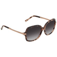 Michael Kors ADRIANNA II Light Gray Gradient Rectangular Ladies Sunglasses
