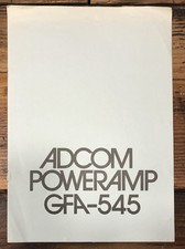 Adcom GFA-545 Amplifier Owners / User Manual ...