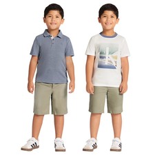 Calvin Klein Kids 3-Piece Polo Short Set Elastic Waist 2T-6