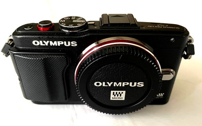 OLYMPUS PEN Lite E-PL6 Black Camera 16MP SC 3222 IS Error w/accessories #24
