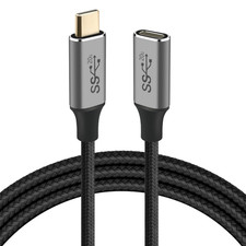 USB C Extension Cable 2M, 20Gbps 100W USB C 3.2 Gen2 Extender Lead 4K@60Hz, Type