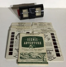 VTG 1950's Sawyer's Tru-Vue Mixed Lot Of 15 Slides & Viewer