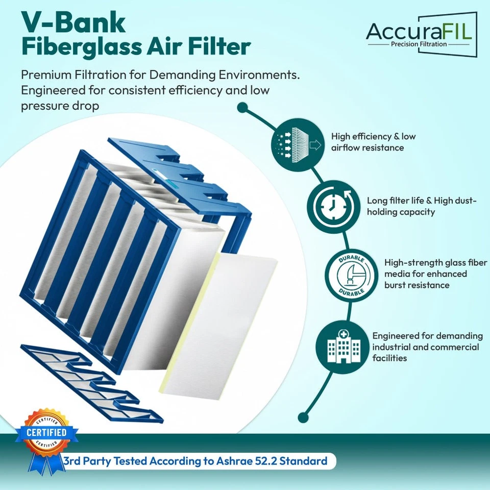 FILTRO MICROVIDRIO V-BANK Foto 3 de 4