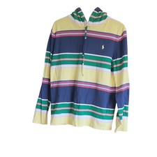 Polo Ralph Lauren Classic Fit Striped Hoodie Multicolor Cotton Jersey Womens L