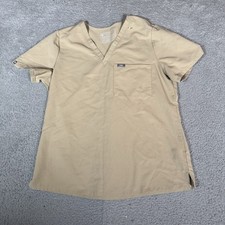FIGS Scrub Top Womens Large Beige Catarina One Pocket Medical Nurse