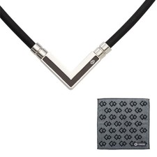 Colantotte TAO Alpha Vega Next Magnetic Necklace with Towel Set Silver L 47cm