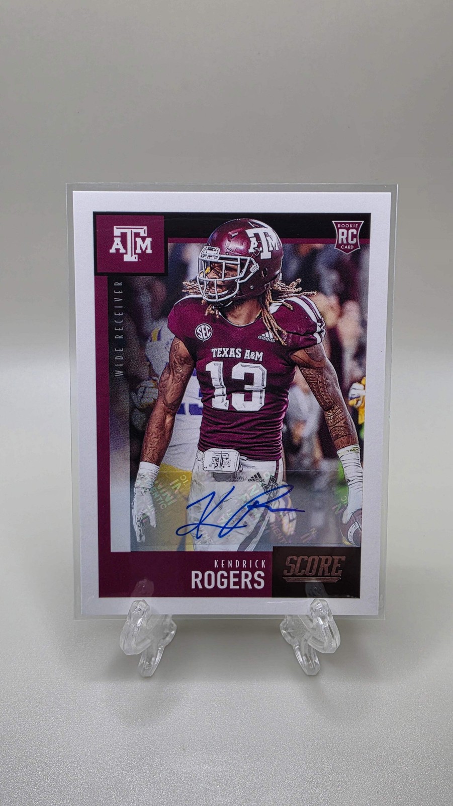 2020 Panini Score Kendrick Rogers Rookie Auto Card #384