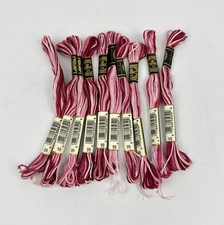DMC Variegated 10 Skeins 6 Strand Cotton Embroidery Thread 99 Mauve - New