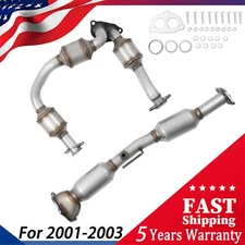 Front+Rear Catalytic Converter For 2001-2003 Ford Ranger V6 3.0L OE# 50203,53425