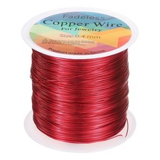 wire 328ft 26 Gauge Copper Craft Wrapping Wire, Bright Red