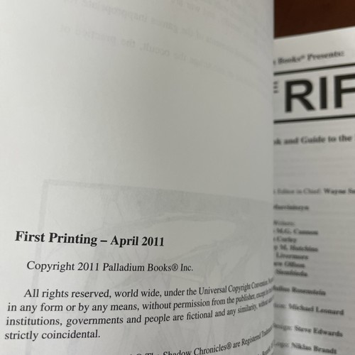 The Rifter Your Guide to the Megaverse #54 Palladium Books First ...