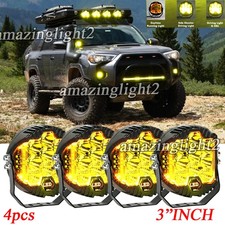 24x 357 Led Round Pods Work Lights Yellow Fog Lamps Fit Jeep Driving Offroad 24x 357 Led Round Pods Work Lights Yellow Fog Lamps Fit Jeep Driving Offroad
