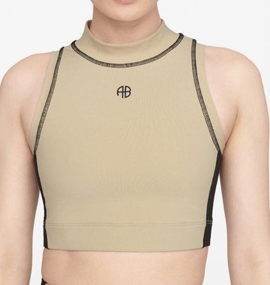 nwt Anine Bing Jenna Tan Black Sports Bra Athletic Size Xs Women s