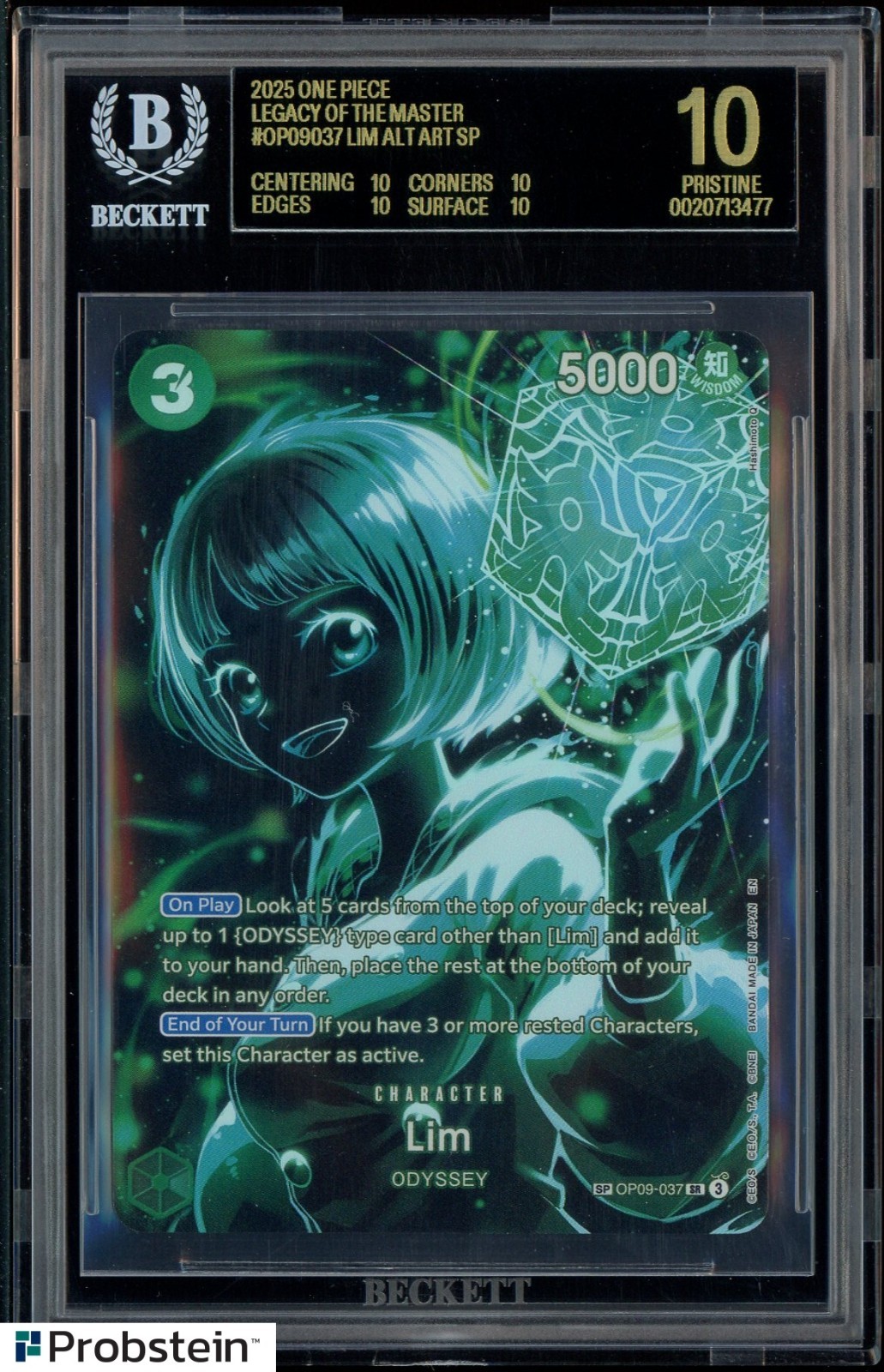 2025 One Piece Legacy Of The Master OP09037 Lim Alt Art BGS 10 BLACK LABEL
