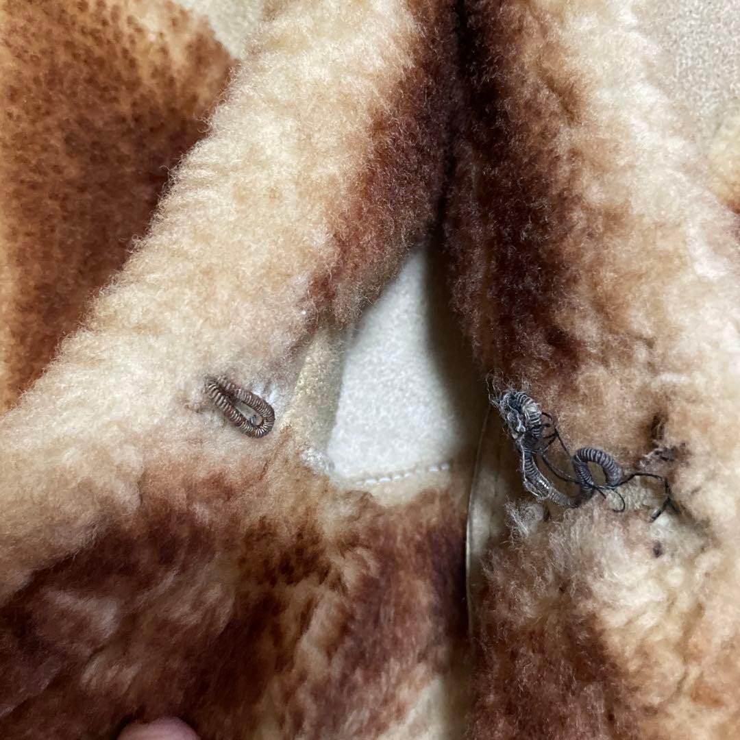 70s 80s vintage patchwork shearling jacket - image 3