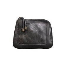 Mini Coin Purse Women Zipper Leather Change Cards Pouch Wallet Black 1 PCS