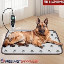 Large Dog Heating Pad W/ Intelligent Thermostat Rapid Heating Waterproof Durable