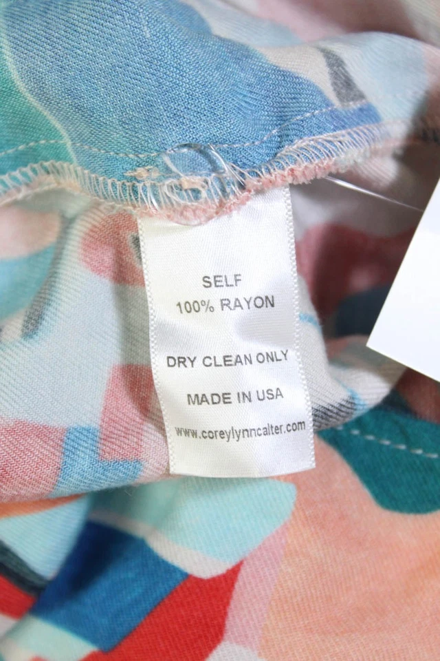 Vestido midi multicolor sin mangas cuello cuadrado para mujer Corey Lynn Calter talla S Foto 4 de 4