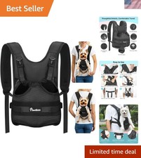 Pet Dog Front Carrier Backpacks, Legs Out for Dogs, Adjustable Dog Chest Carr...