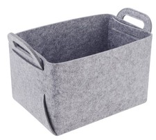 Storage Basket Felt Storage Bin Collapsible Convenient Box Organizer With Carry