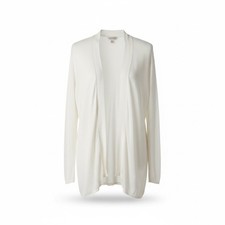 Croft  Barrow Women  s Open-Front Cascade Cardigan   White   Size Large