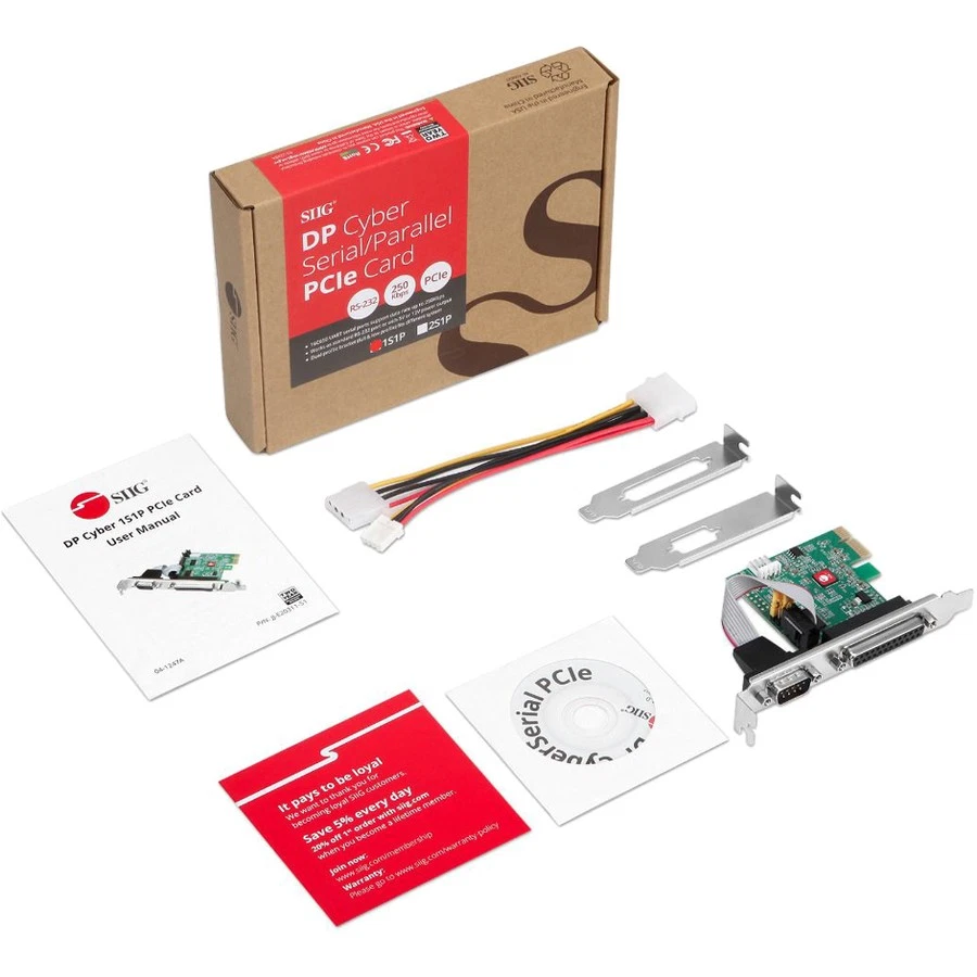 SIIG DP Cyber 1S1P PCIe Card - Image 4 of 4