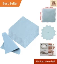 Non-Toxic Jewelry Cleaning Cloths - 50 Pack Suede for Scratch & Tarnish Care
