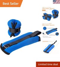 Breathable Neoprene Adjustable Ankle/Wrist Weights, 1 lb Pair for Fitness Lovers