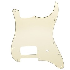 Musiclily Pro 3Ply Cream Uncovered H Pot Pickguard For Tom Delonge Strat Guitar