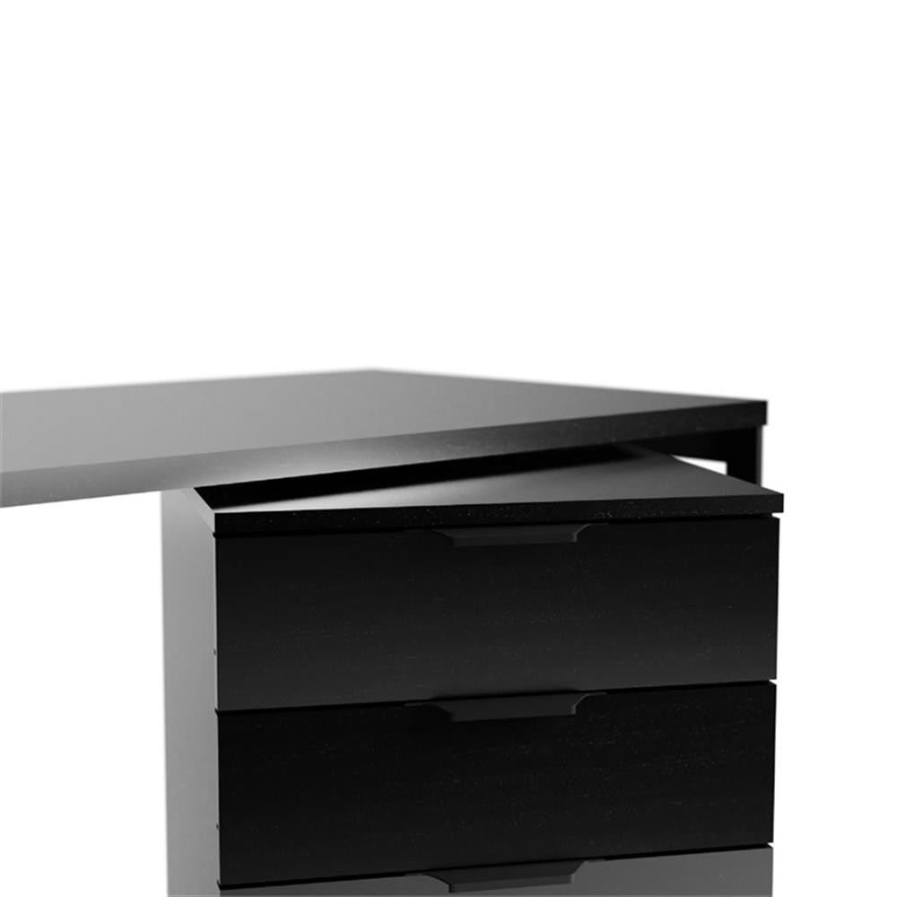Lexington Contemporary Modern Desk Metal Base in Black Engineered Wood
