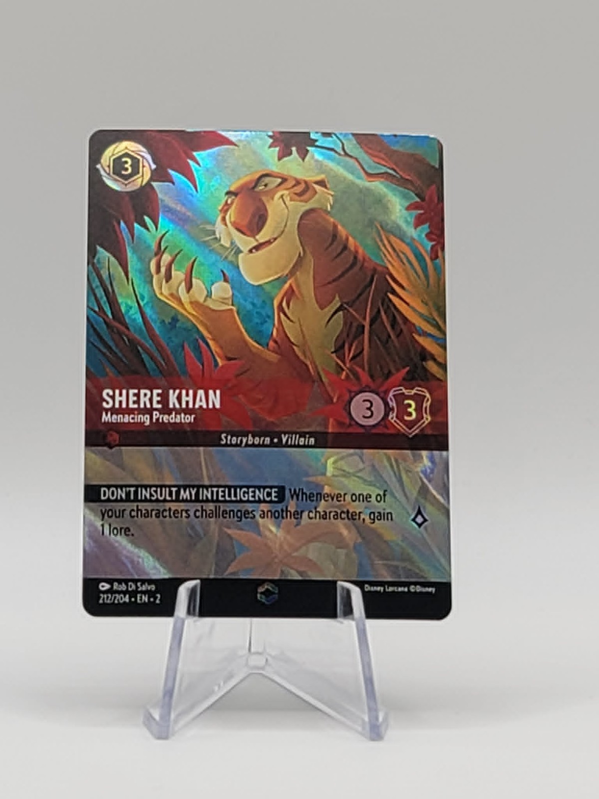 Shere Khan - Menacing Predator (Enchanted) 212/204 Rise of the Floodborn Holo