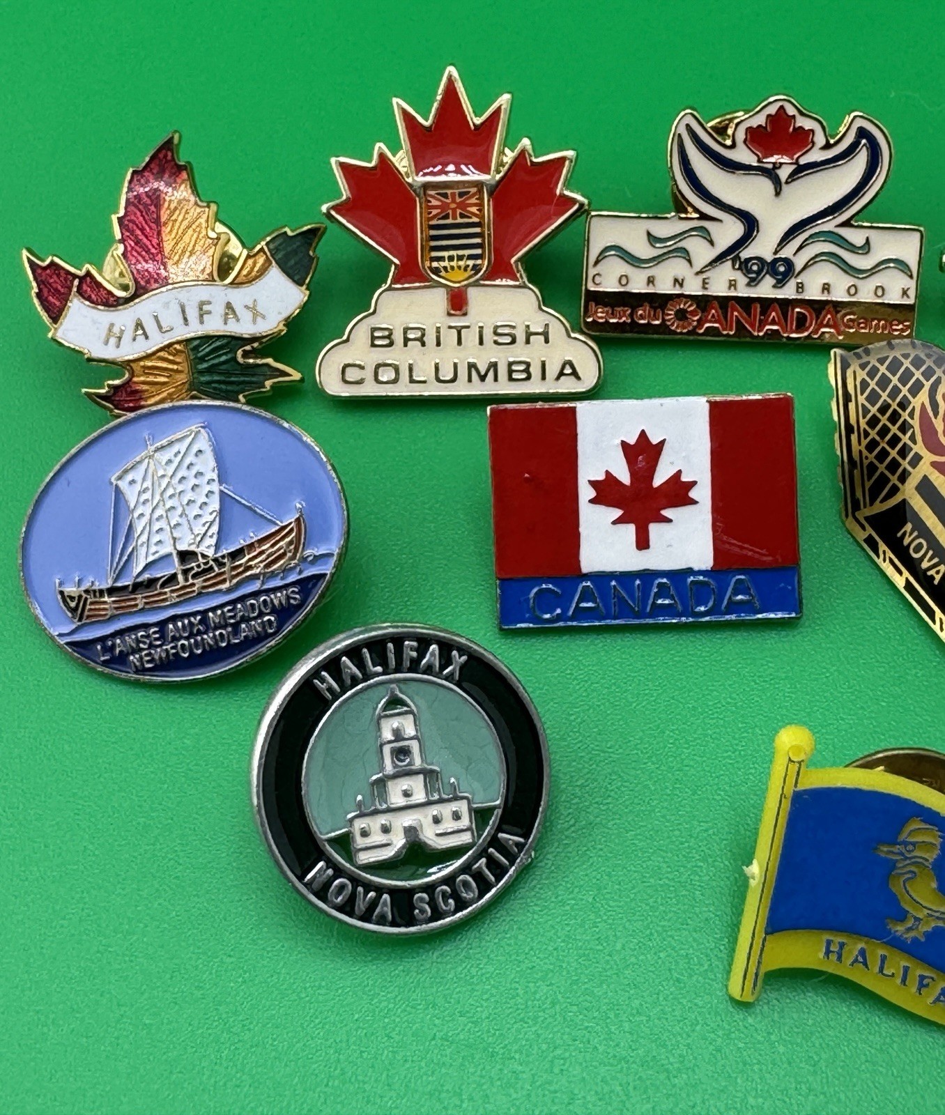 LOT of 16 VTG  Canadian Vancouver Nova Scotia Halifax Enamel Pins Travel Tourism